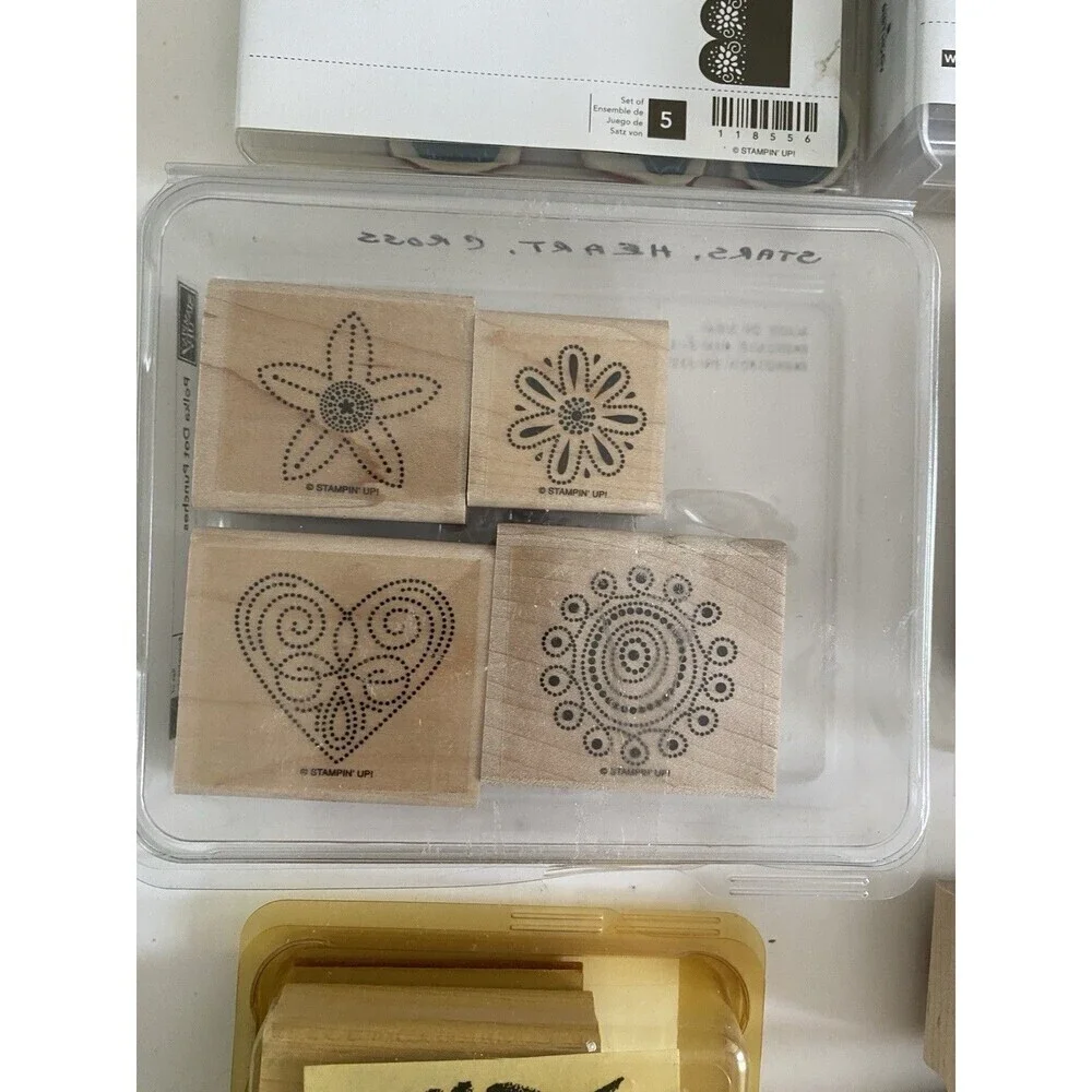 STAMPIN' UP!  MIXED lot of Discontinued Mounted Rubber Stamps Vintage 2000’s